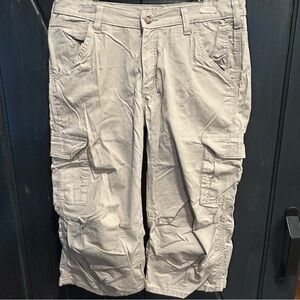 Carhartt Women’s Cropped Cargo Pants Ripstop Khaki Workwear Casual, Sz 6